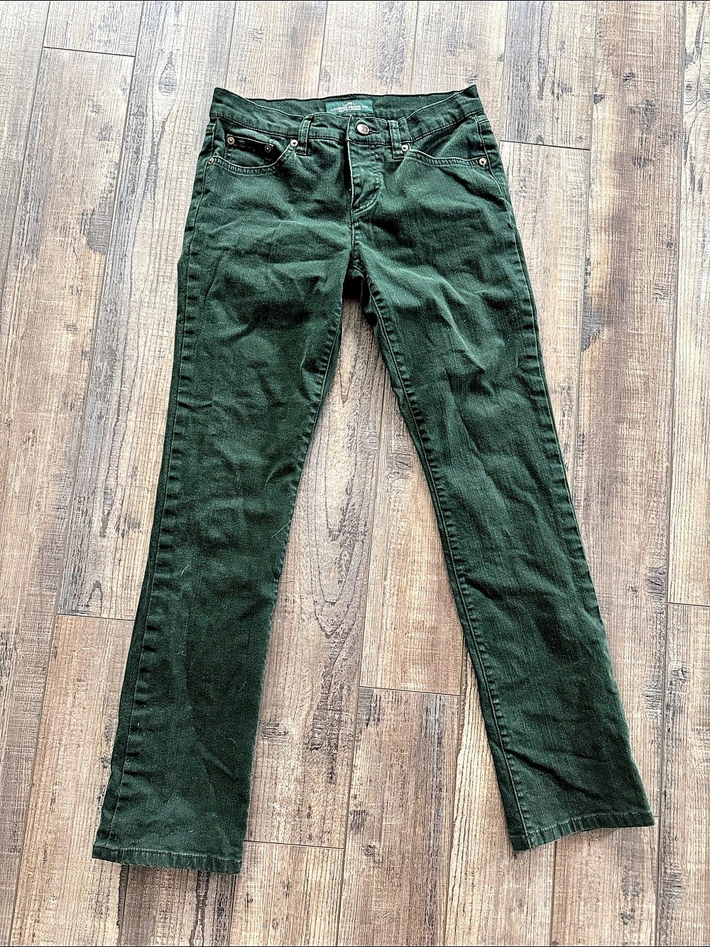 Lauren Ralph Lauren Jeans Co. Straight Leg Green Jeans Size 4